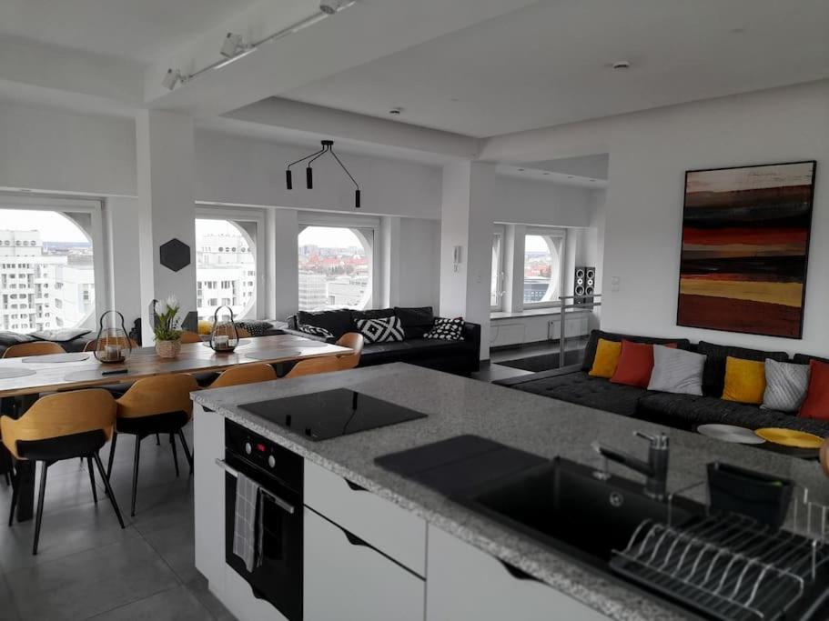 ורוצלב 100M2 Penthouse On Top Of The City 1000Mb/S, Airc. מראה חיצוני תמונה